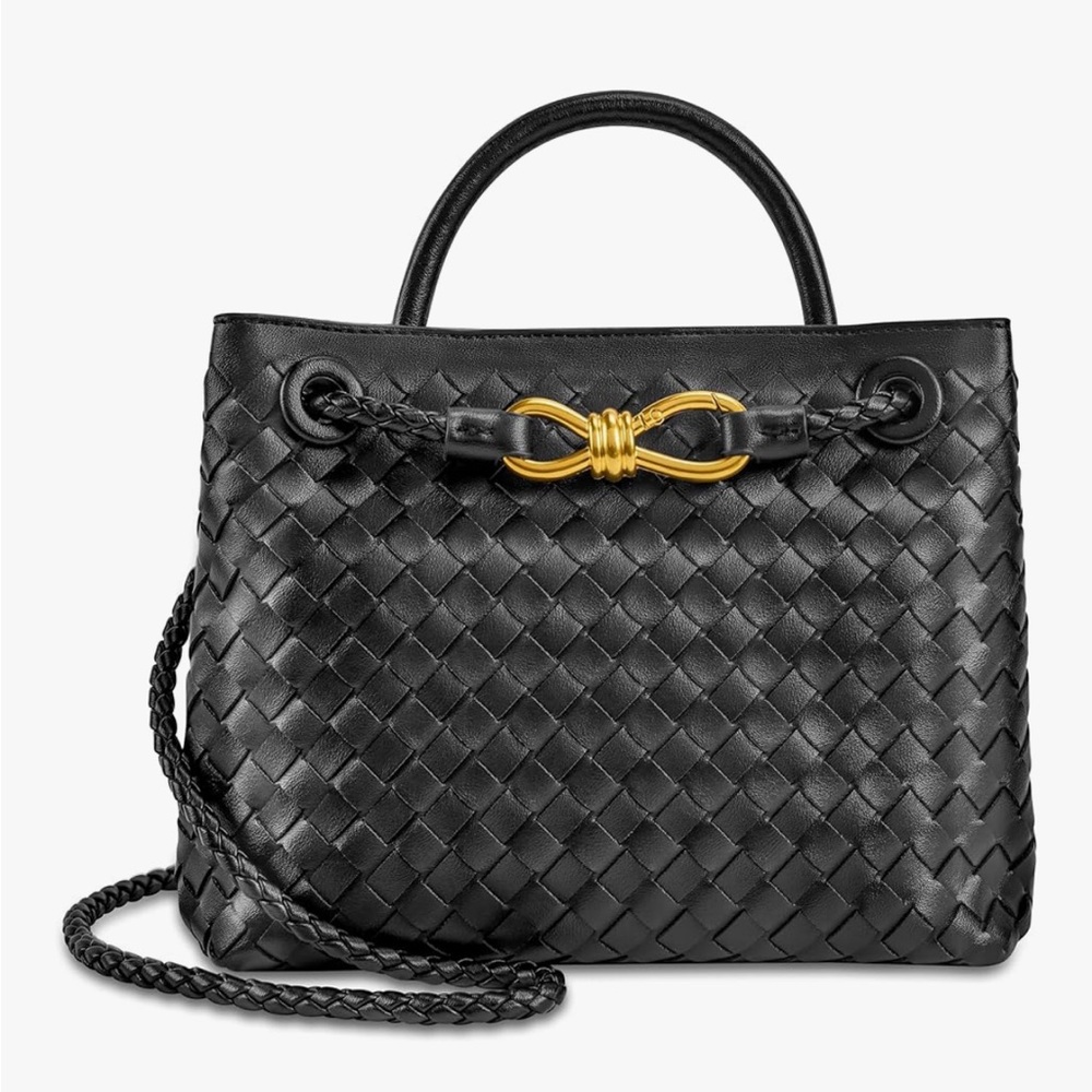 Black Woven Shoulder Bag - Like New